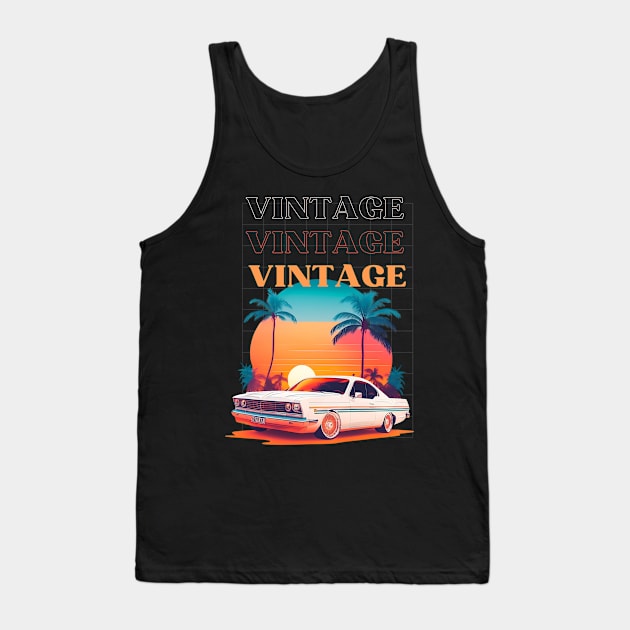 Classic Car Tank Top by KreativPix